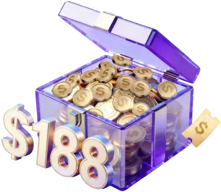 总到账$188